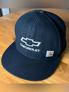 Carhartt Black Chevrolet Logo SnapBack Hat Cap OSFA EUC